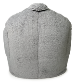 Campus Round Beanbag in Cozy Sherpa - Stormy Grey