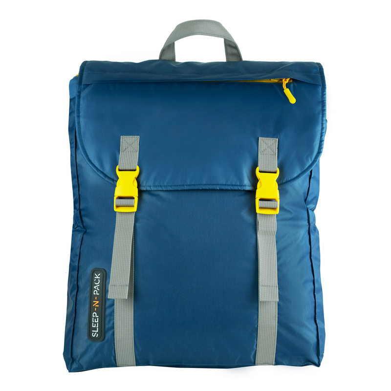 Sleep-n-pack: Packable Sleeping Bag, Big Kid 7-12+ yrs - Hudson Blue/Cherry Pink Sherpa