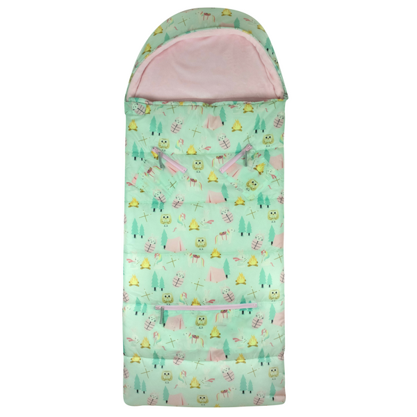 Sleep-N-Pack: Packable Sleeping Bag, Little Kid 3-6 yrs - Camping Animals