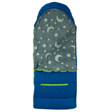 Sleep-N-Pack: Packable Sleeping Bag, Little Kid 3-6 yrs - Surfer Blue/Glow In The Dark Moon & Stars