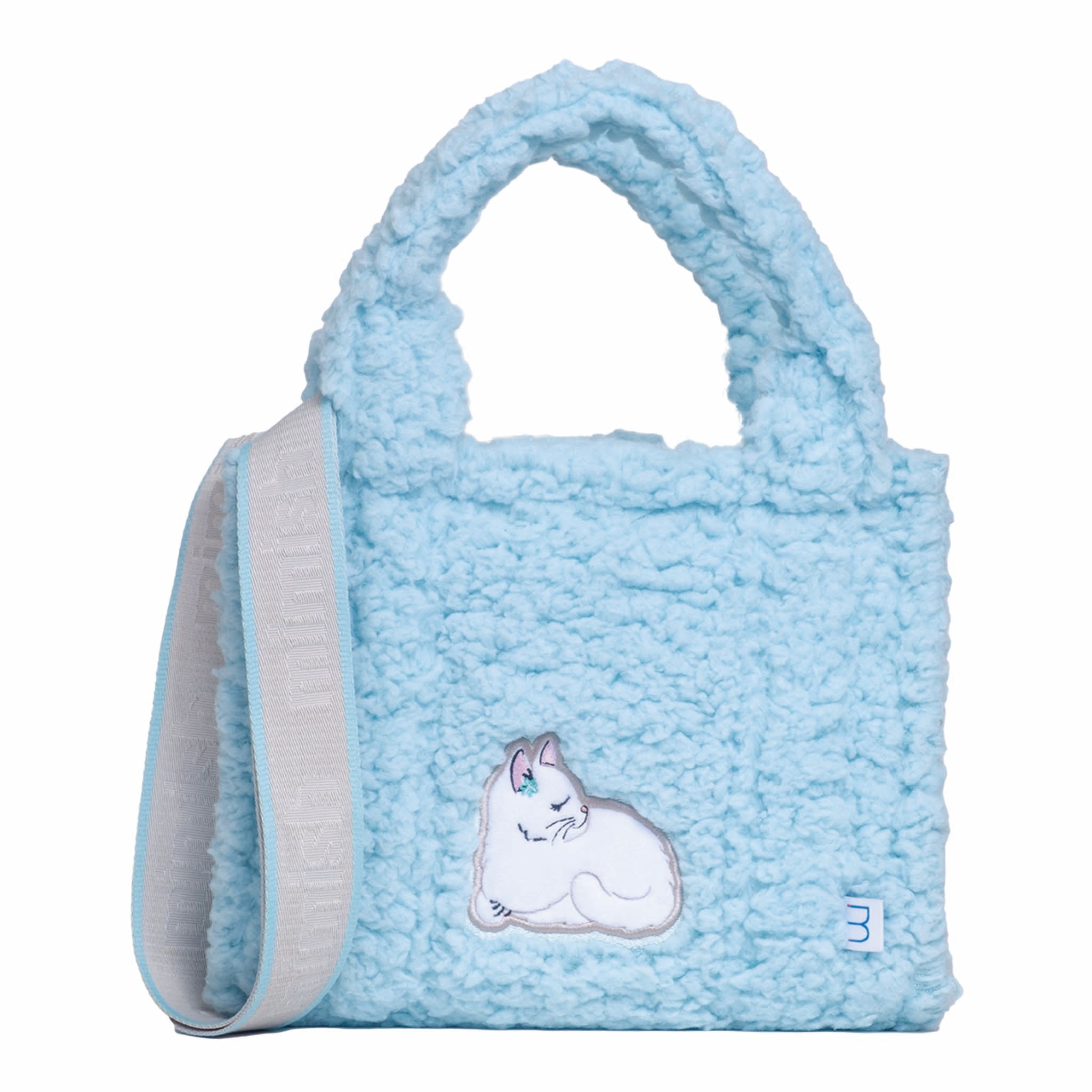 Sherpa Tote Bag – Cozy, Colorful & Convertible with Matching Coin Purse, Sweet Cats