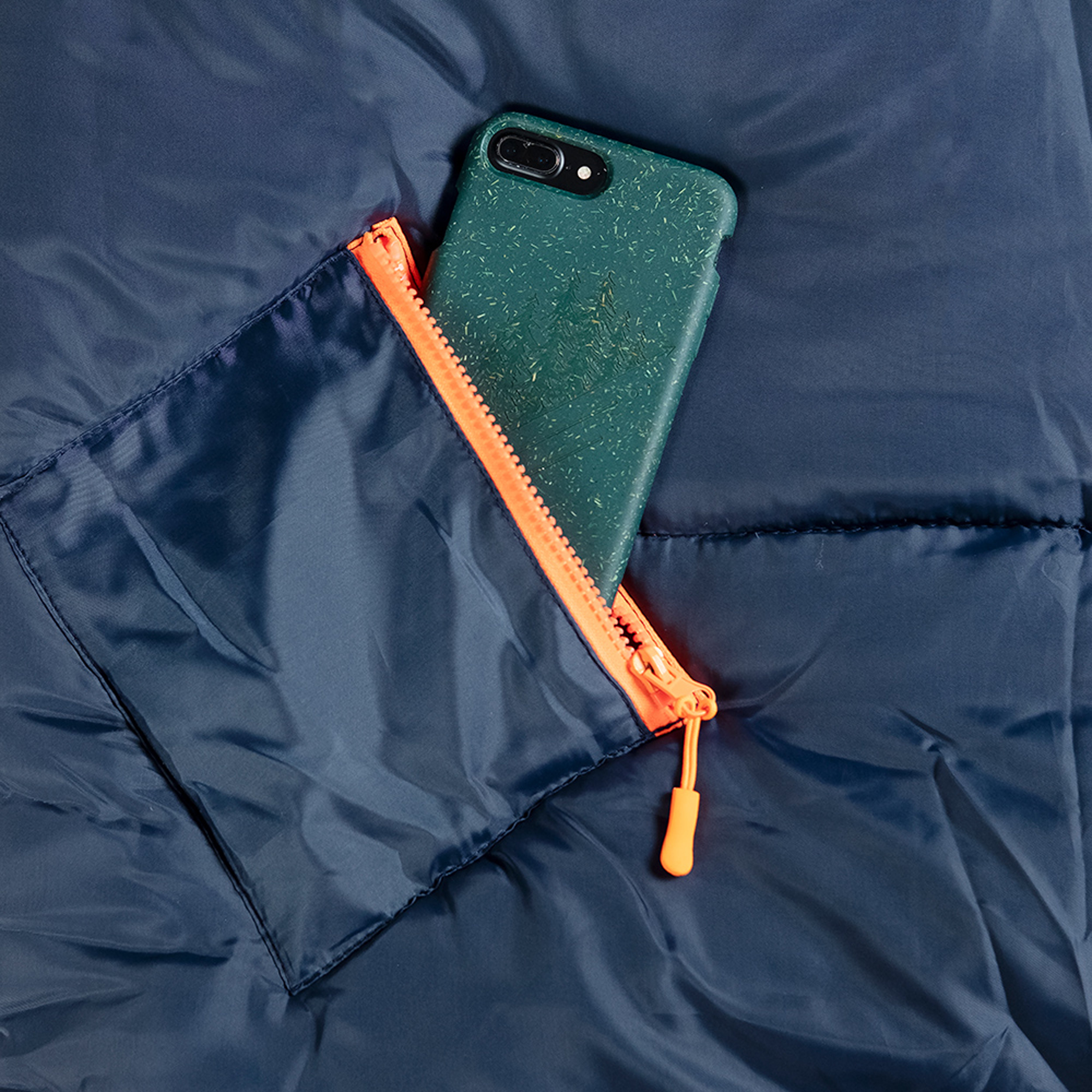 Sleep-n-pack: Packable Sleeping Bag, Big Kid 7-12+ yrs - Navy/Green