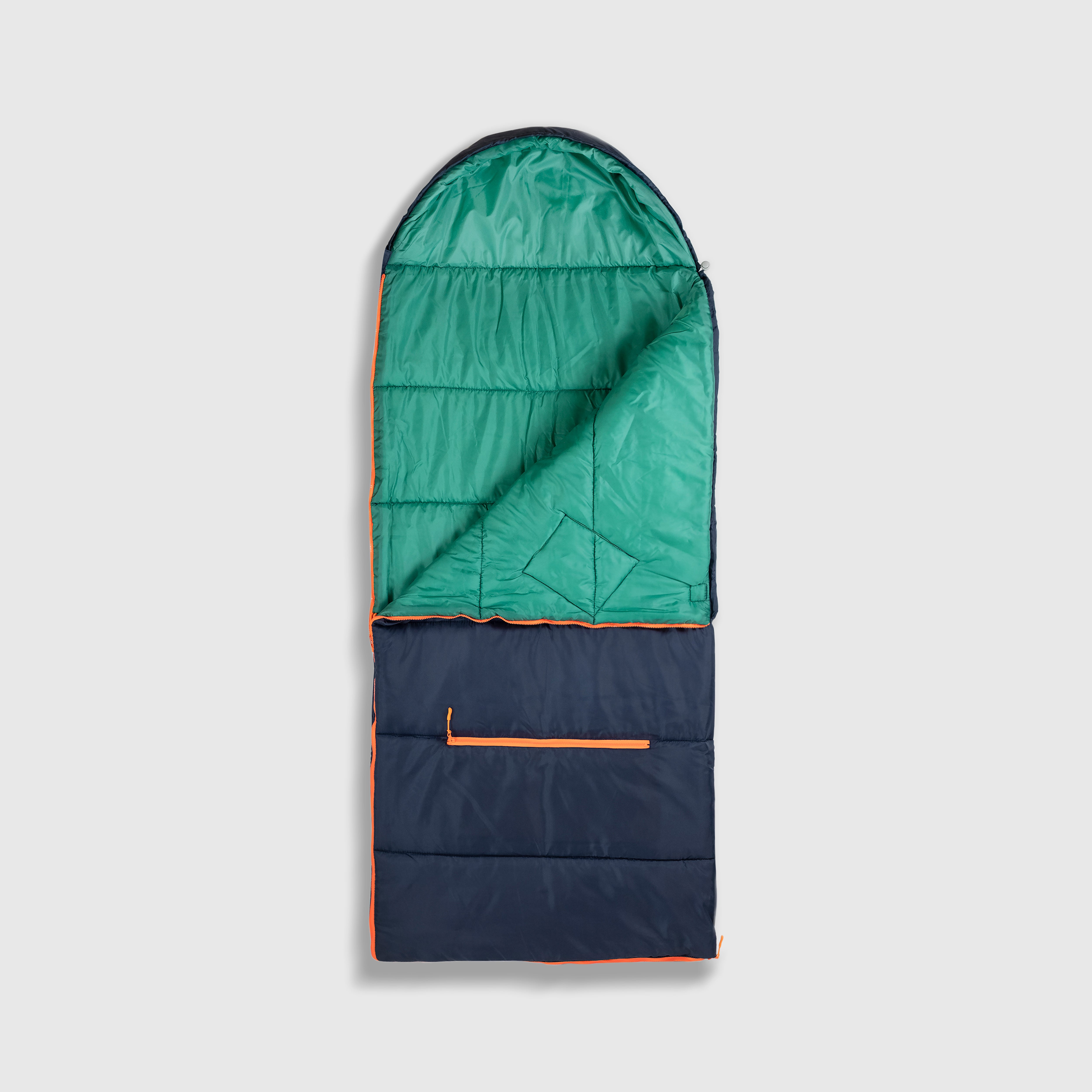 Sleep-n-pack: Packable Sleeping Bag, Big Kid 7-12+ yrs - Navy/Green