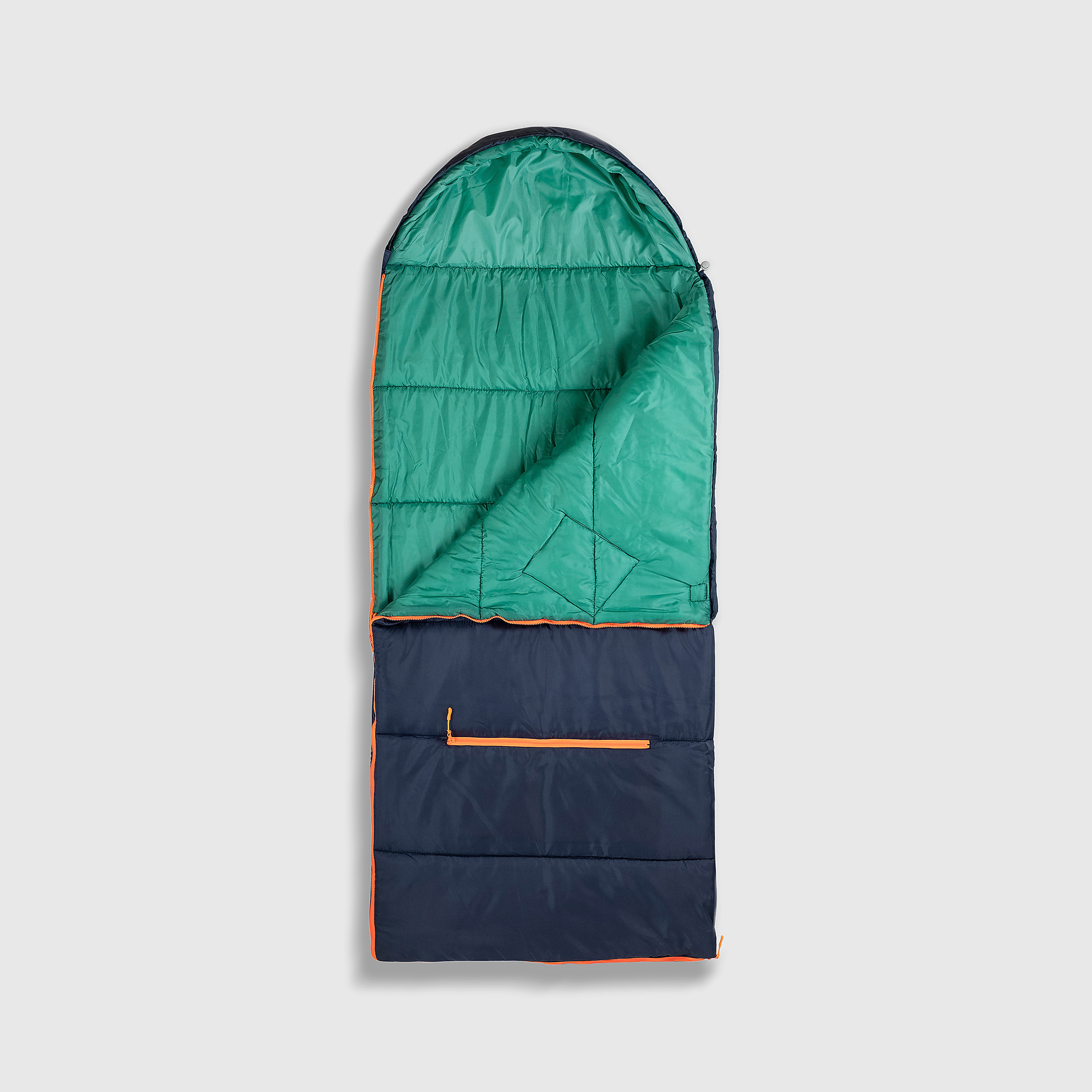 Sleep-n-pack: Packable Sleeping Bag, Big Kid 7-12+ yrs - Navy/Green