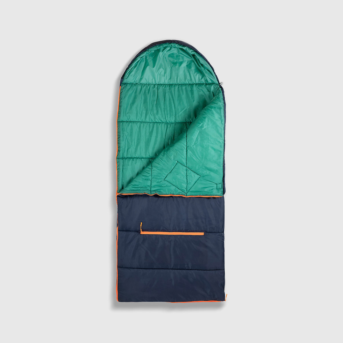 Sleep-n-pack: Packable Sleeping Bag, Big Kid 7-12+ yrs - Navy/Green