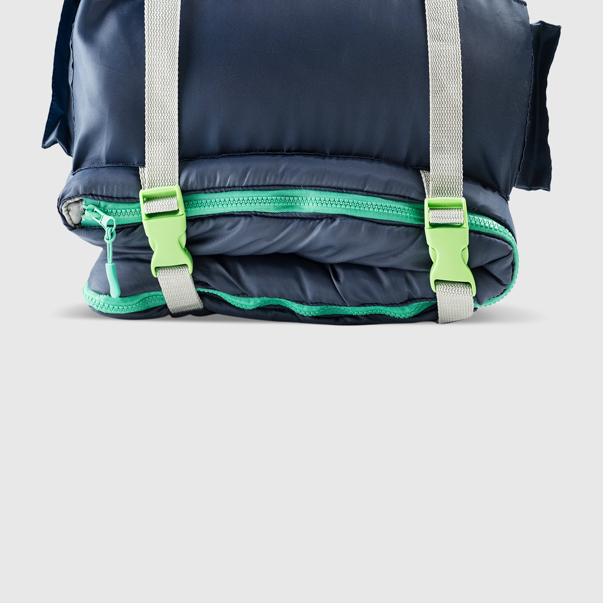 Sleep-n-pack: Packable Sleeping Bag, Big Kid 7-12+ yrs - Navy/Grey Sherpa
