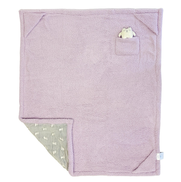 Cozy Switch Blanket – Reversible Sherpa & Glow-in-the-Dark Blanket with Plush Toy Pocket, Glow Kittens