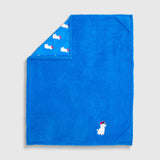 Cozy Switch Blanket – Reversible Sherpa & Mink Fleece Blanket with Embroidered Appliqué, French Poodles