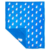 Cozy Switch Blanket – Reversible Sherpa & Mink Fleece Blanket with Embroidered Appliqué, French Poodles