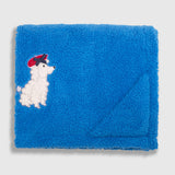 Cozy Switch Blanket – Reversible Sherpa & Mink Fleece Blanket with Embroidered Appliqué, French Poodles