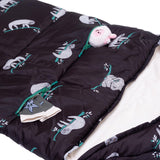 Sleep-N-Pack™ Big Kid Sleeping Bag Backpack – Lounging Sloths in Black