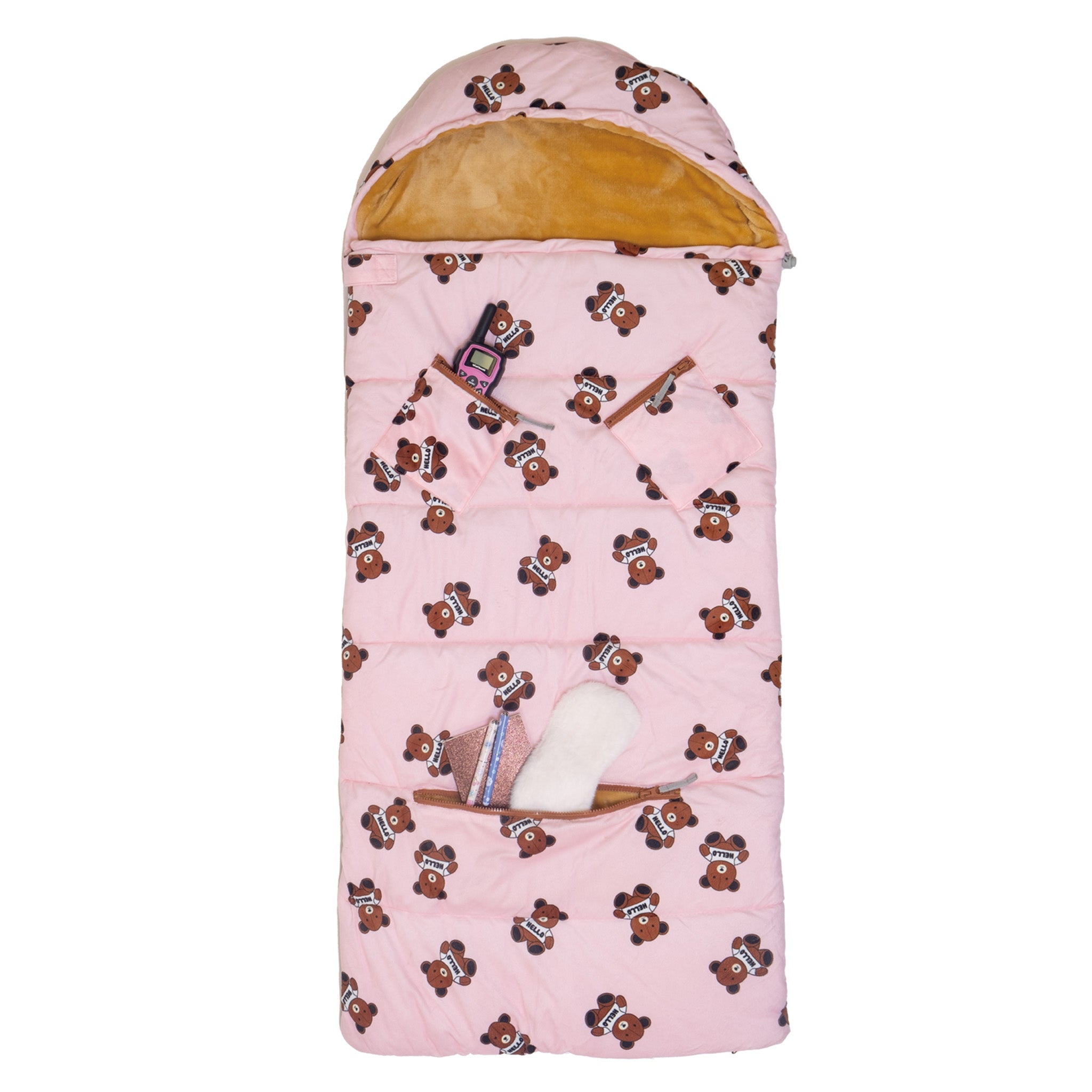 Sleep-N-Pack™ – Little Kid Size | Cozy Mink Collection: Teddy Bears