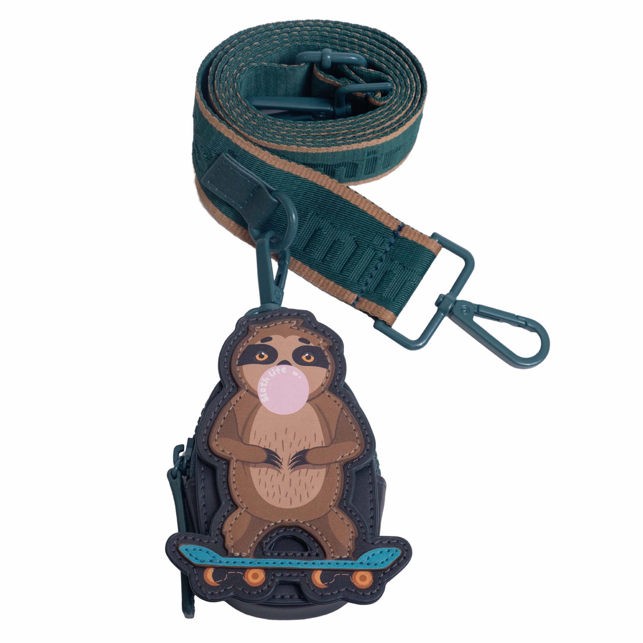 Sherpa Tote Bag – Cozy, Colorful & Convertible with Matching Coin Purse, Skating Sloths