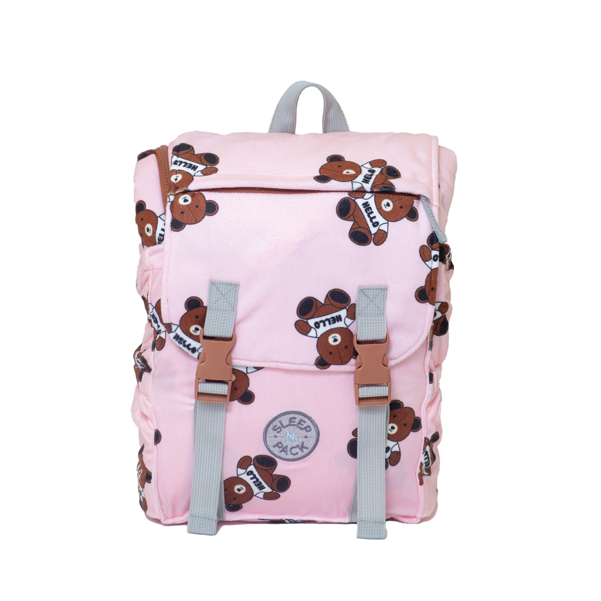 Sleep-N-Pack™ – Little Kid Size | Cozy Mink Collection: Teddy Bears