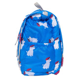 Sleep-N-Pack™ Big Kid Sleeping Bag Backpack – French Poodle Print in Brilliant Blue