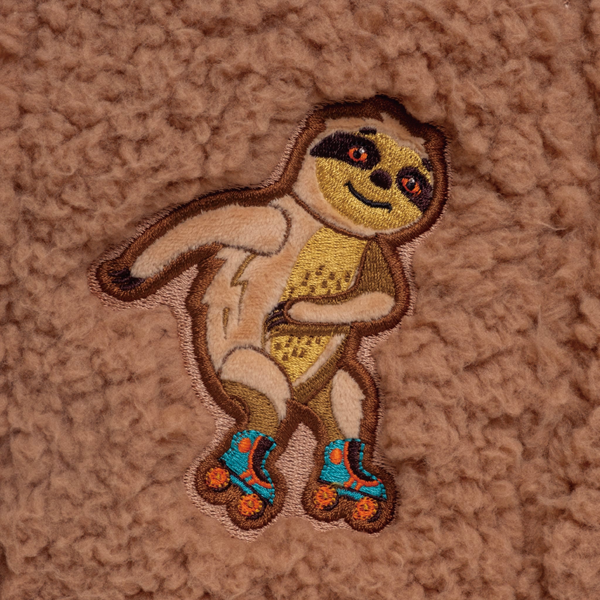 Sherpa Tote Bag – Cozy, Colorful & Convertible with Matching Coin Purse, Skating Sloths
