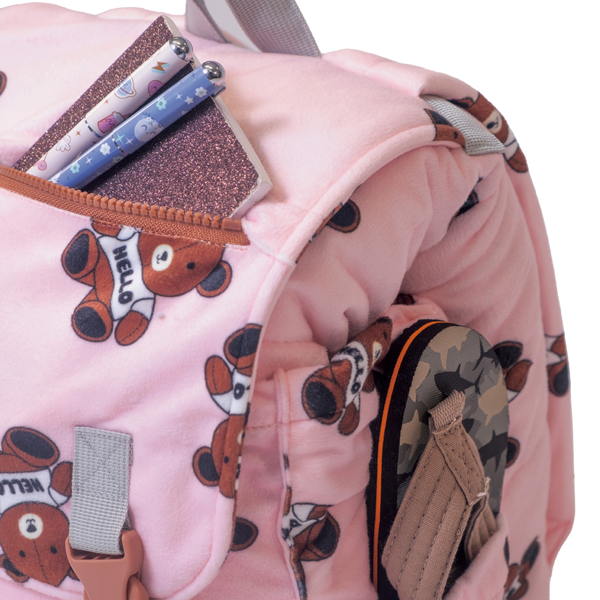 Sleep-N-Pack™ – Little Kid Size | Cozy Mink Collection: Teddy Bears