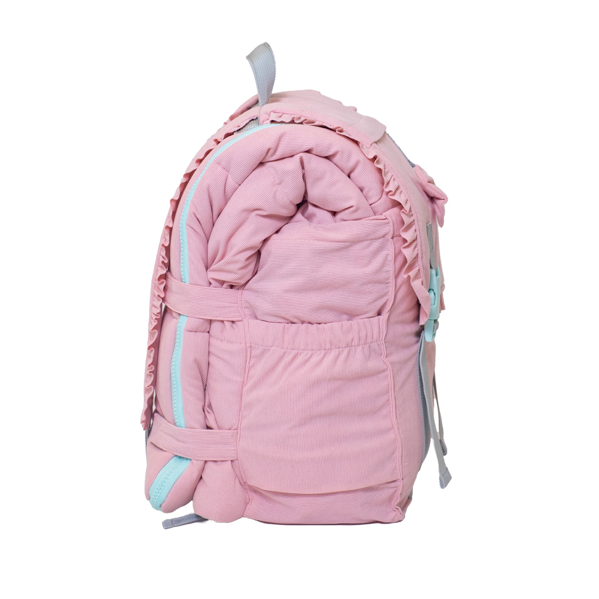 Sleep-N-Pack™ – Little Kid Size | Bows & Ruffles Cotton Candy Pink Corduroy