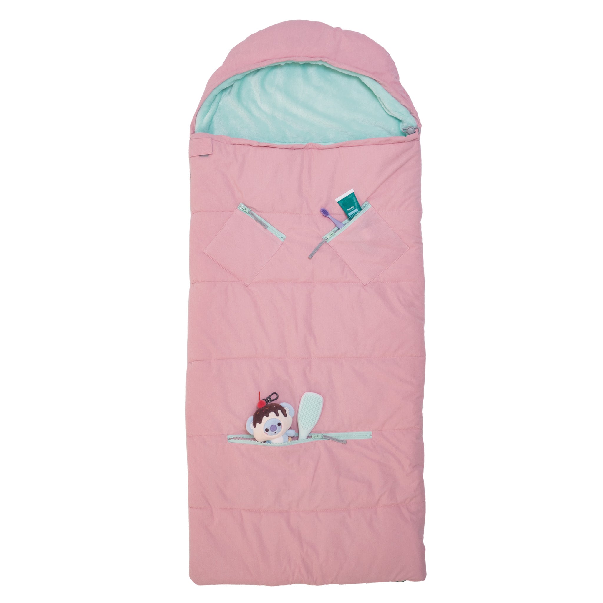 Sleep-N-Pack™ – Little Kid Size | Bows & Ruffles Cotton Candy Pink Corduroy