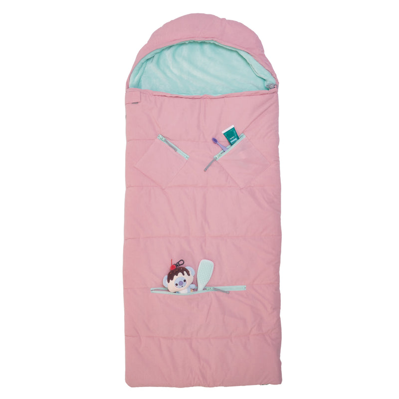 Sleep-N-Pack™ – Little Kid Size | Bows & Ruffles Cotton Candy Pink Corduroy