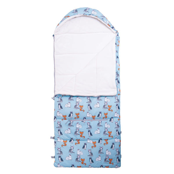 Sleep-N-Pack™ Big Kid Sleeping Bag Backpack – Sweet Cats Print