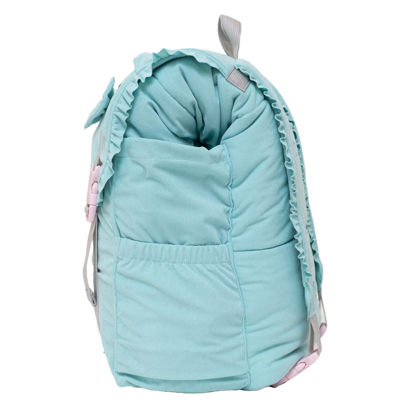 Sleep-N-Pack™ – Little Kid Size | Bows & Ruffles Tanager Turquoise Corduroy