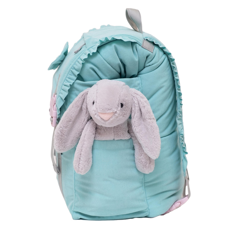 Sleep-N-Pack™ – Little Kid Size | Bows & Ruffles Tanager Turquoise Corduroy