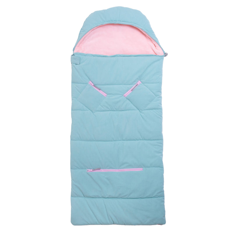 Sleep-N-Pack™ – Little Kid Size | Bows & Ruffles Tanager Turquoise Corduroy