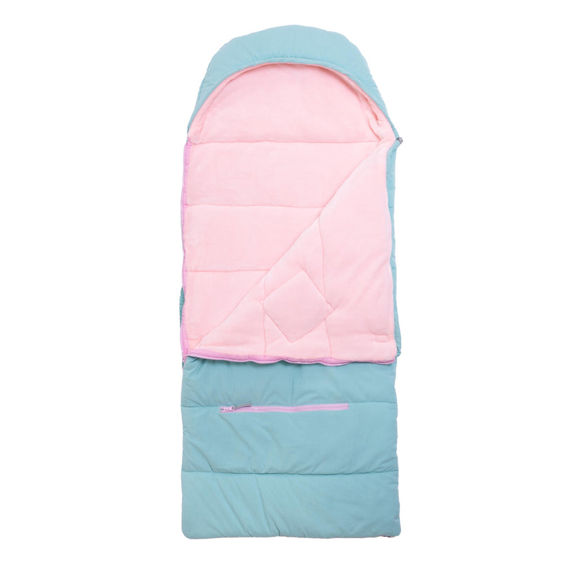 Sleep-N-Pack™ – Little Kid Size | Bows & Ruffles Tanager Turquoise Corduroy