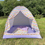 Indoor/Outdoor Camping Play Tent - Happy Daisy Stripes