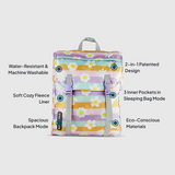 Sleep-n-pack: Packable Sleeping Bag, Big Kid 7-12+ yrs  - Happy Daisy Stripes