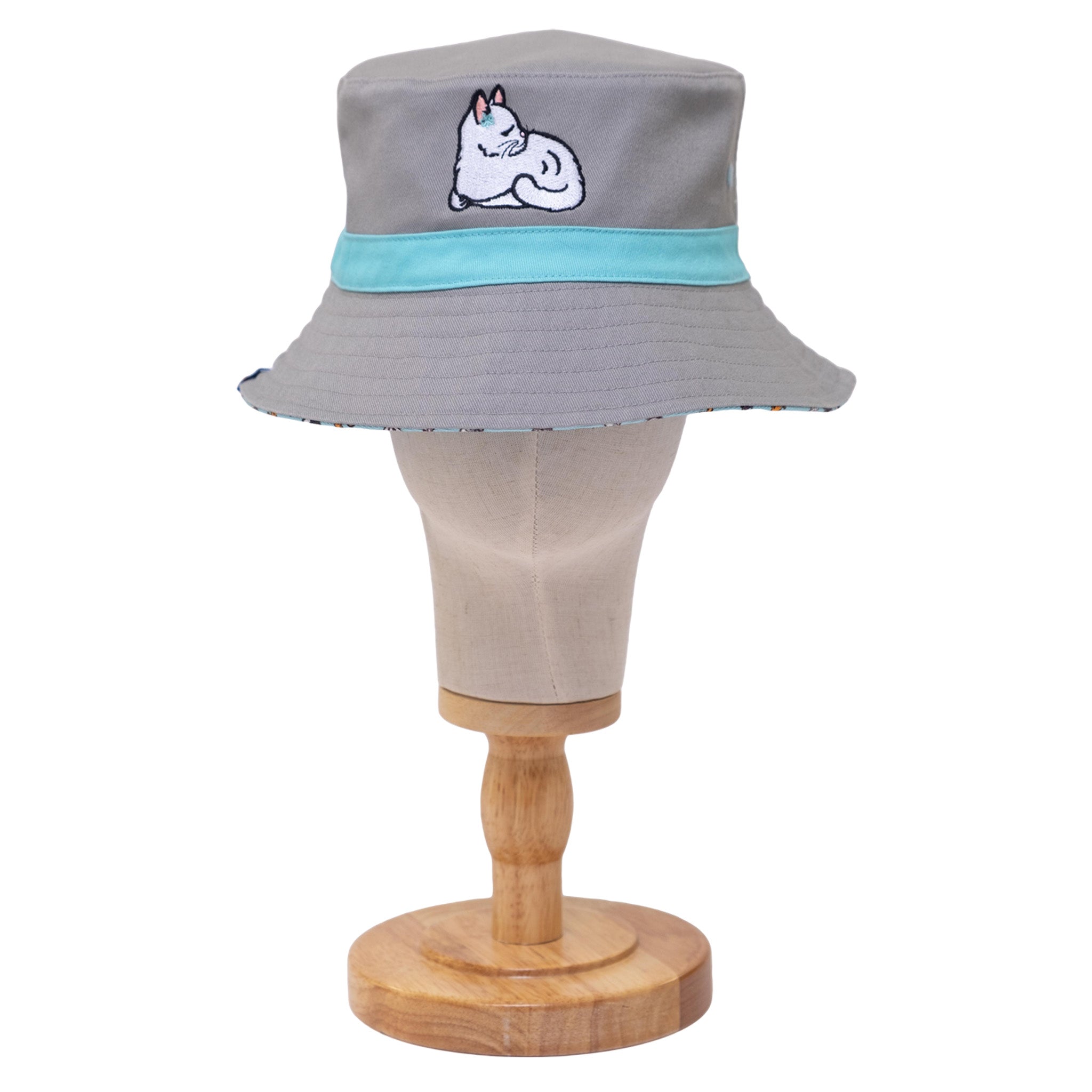 Reversible Bucket Hat – Pals in Print Collection: Sweet Cats