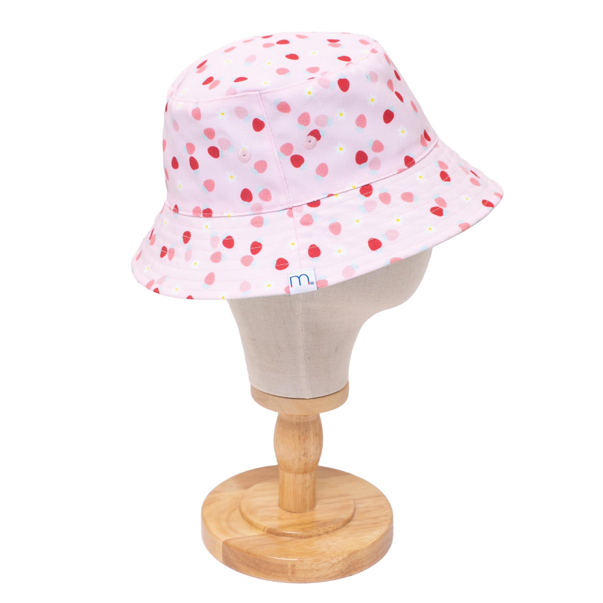 Reversible Bucket Hat – Strawberries + Daisies