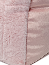 Little Kid's Armchair Beanbag in Super Soft Faux Fur - Ballet Pink