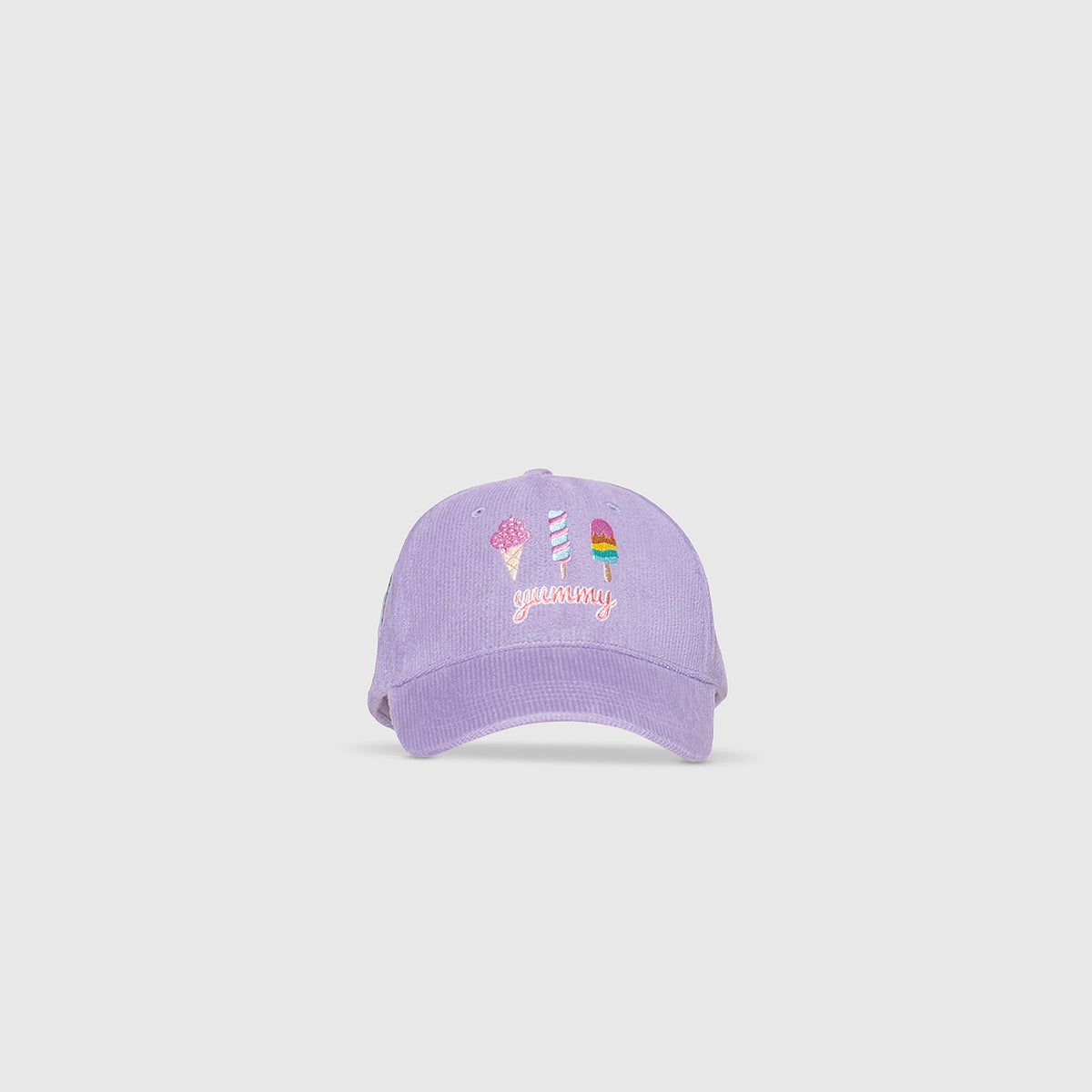 Corduroy Baseball Hat – Ice Cream Applique & Patches