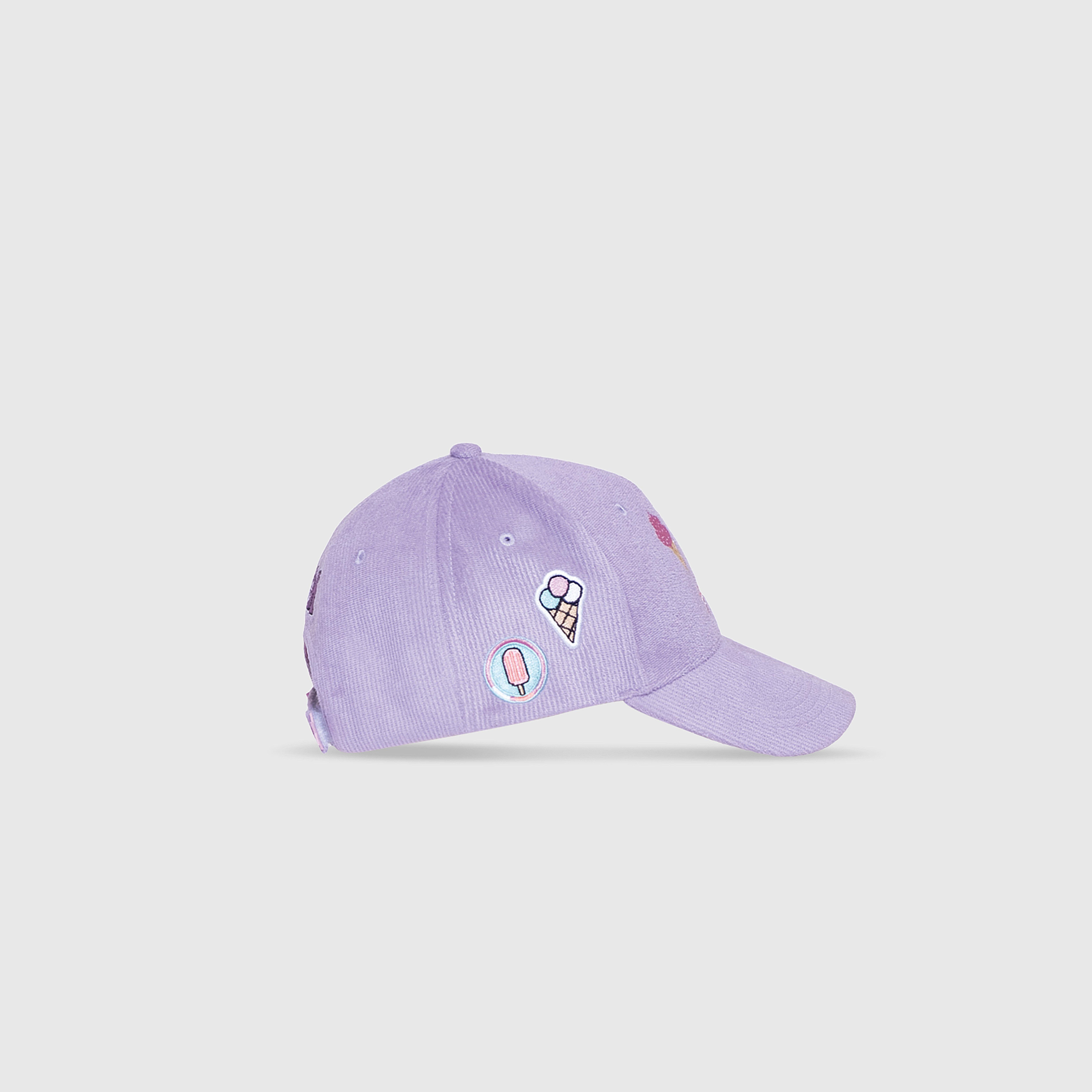 Corduroy Baseball Hat – Ice Cream Applique & Patches