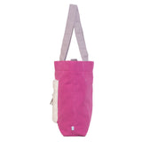 Color Block Tote – Corduroy & Sherpa Bag with Double Pockets + Cozy Coin Purse, Hibisucs