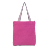 Color Block Tote – Corduroy & Sherpa Bag with Double Pockets + Cozy Coin Purse, Hibisucs