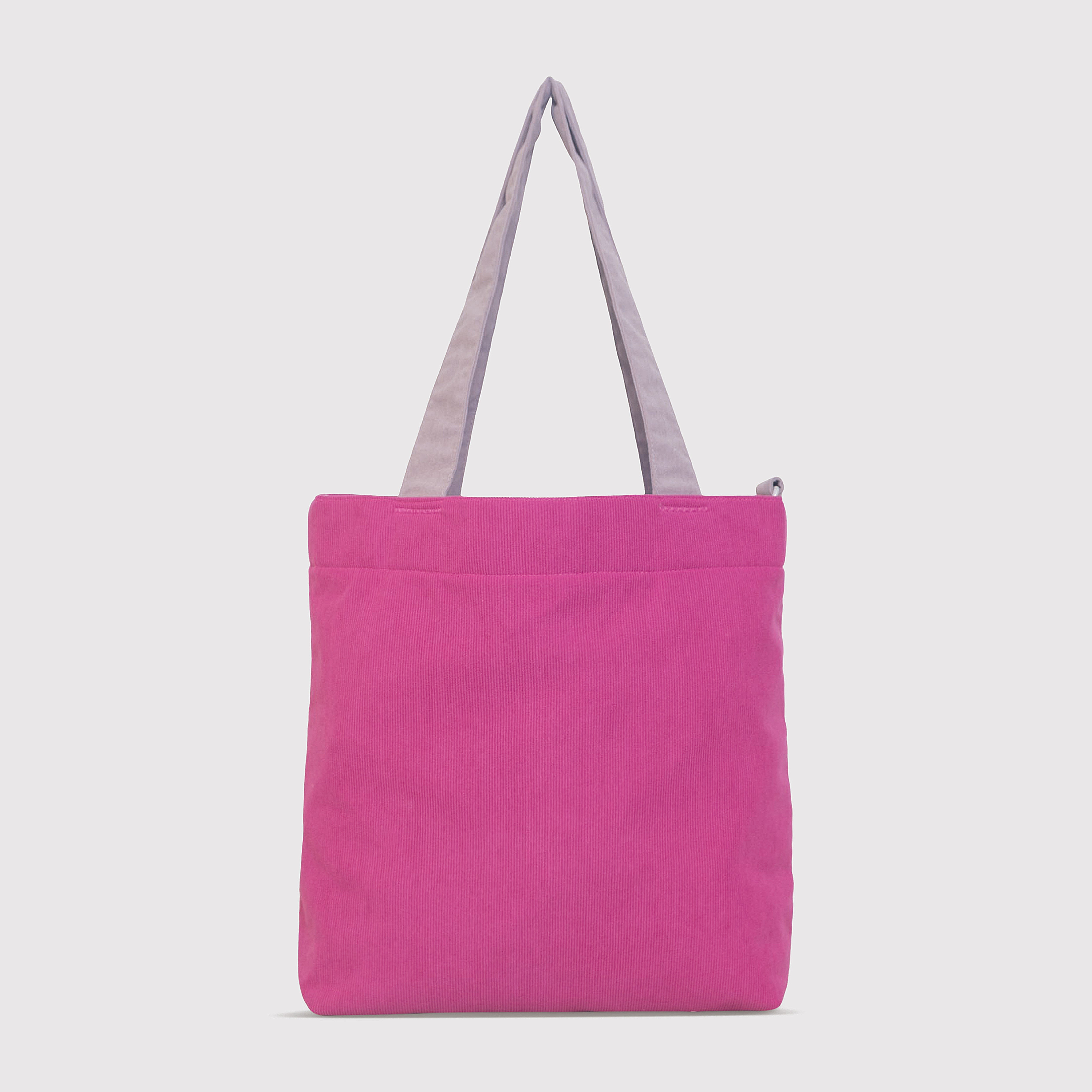 Color Block Tote – Corduroy & Sherpa Bag with Double Pockets + Cozy Coin Purse, Hibisucs