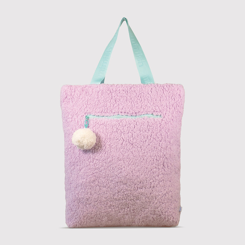 Snuggle Tote XL – The Oversized Sherpa Tote Bag for Sleepovers, Violet Dreams