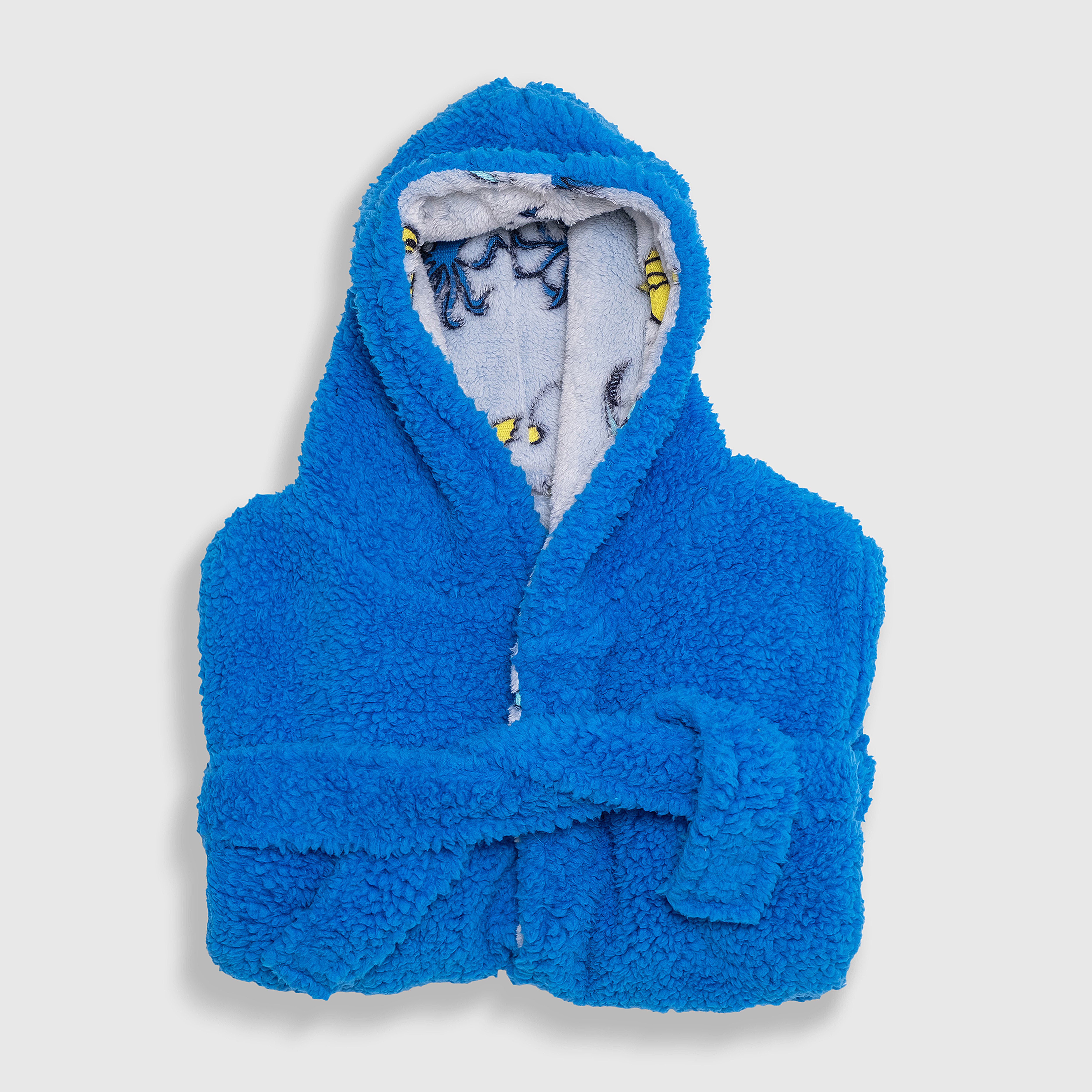 Cozy Switch Robe – Reversible Glow-in-the-Dark & Sherpa Robe for Kids, Sea Critters
