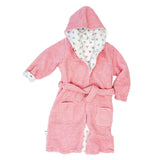 Cozy Switch Robe – Reversible Glow-in-the-Dark & Sherpa Robe for Kids, Pink Hearts