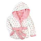 Cozy Switch Robe – Reversible Glow-in-the-Dark & Sherpa Robe for Kids, Pink Hearts