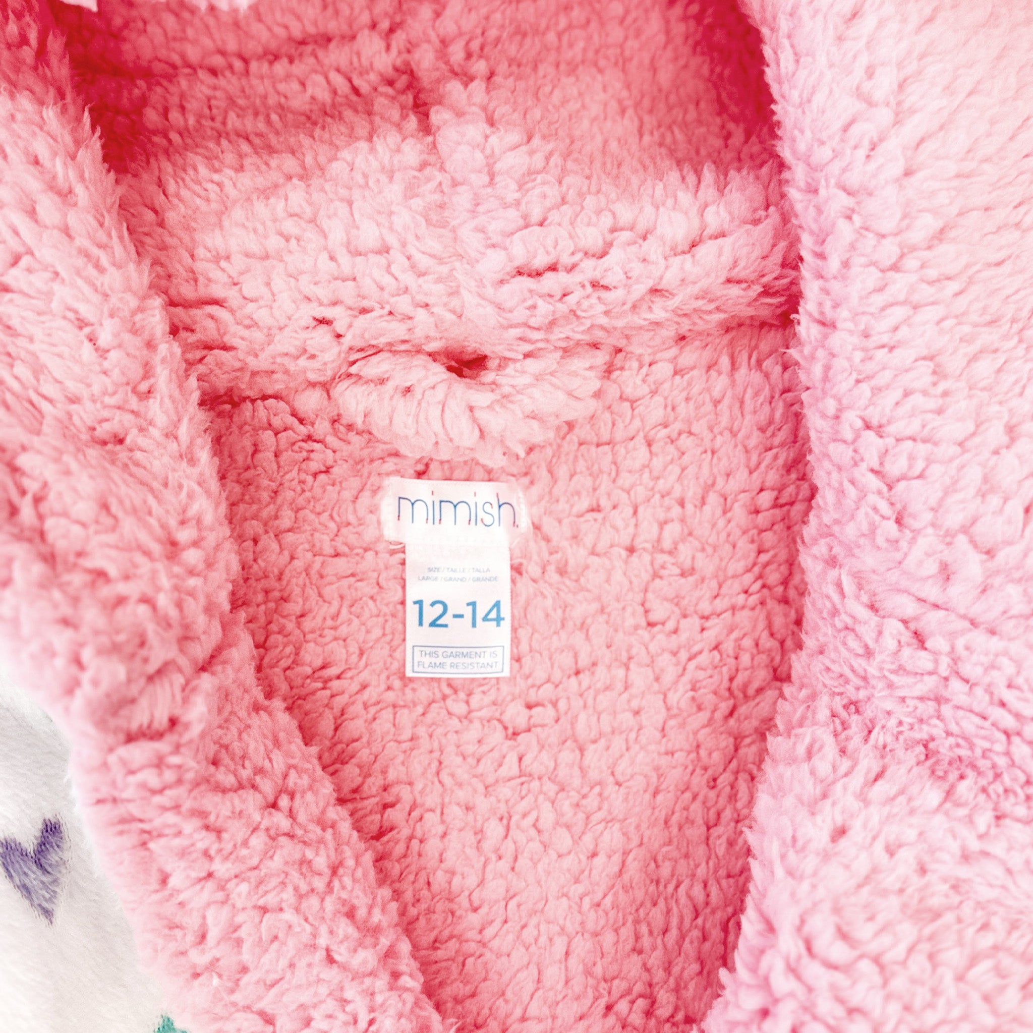 Cozy Switch Robe – Reversible Glow-in-the-Dark & Sherpa Robe for Kids, Pink Hearts