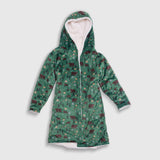 Cozy Switch Robe – Reversible Sherpa & Printed Mink Robe with Appliqué, Camping Bears