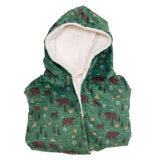 Cozy Switch Robe – Reversible Sherpa & Printed Mink Robe with Appliqué, Camping Bears