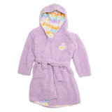 Cozy Switch Robe – Reversible Sherpa & Printed Mink Robe with Appliqué, Happy Daisy Stripes