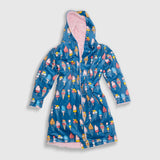Cozy Switch Robe – Reversible Sherpa & Printed Mink Robe with Appliqué, Ice Cream