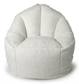 Campus Round Beanbag in Cozy Sherpa - Coconut