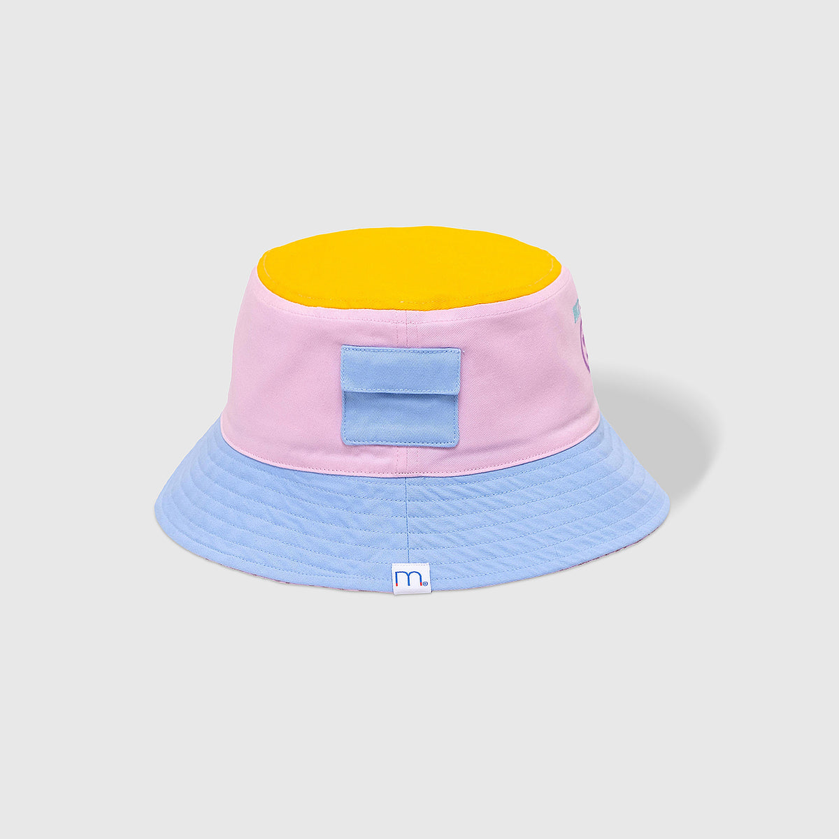 Reversible Bucket Hat – Pink Smile